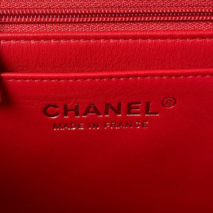Chanel 23K AS2431 Mini flap Lambskin bag with top handle Red - Default Title - View 8