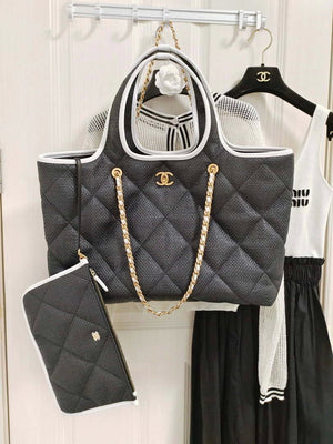 Chanel 23M Coco beach Tote Bag Black - Default Title - View 5