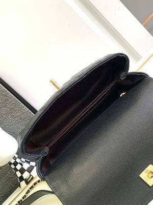 Chanel 23P Medium Flap Bag With Brown Top Handle Bag A92990 Black - Default Title - View 8