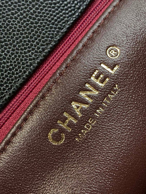 Chanel 23P Medium Flap Bag With Brown Top Handle Bag A92990 Black - Default Title - View 9