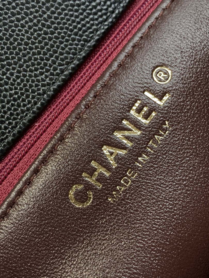Chanel 23P Medium Flap Bag With Brown Top Handle Bag A92990 Black