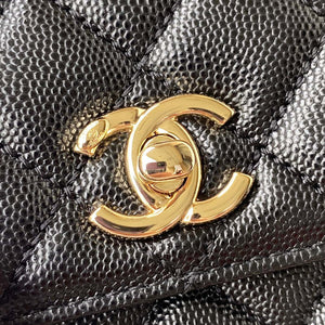 Chanel A92990 Medium Flap Bag With Top Handle Bag Black - Default Title - View 3