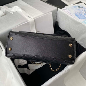 Chanel A92990 Medium Flap Bag With Top Handle Bag Black - Default Title - View 6