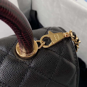 Chanel A92990 Medium Flap Bag With Top Handle Bag Black - Default Title - View 7