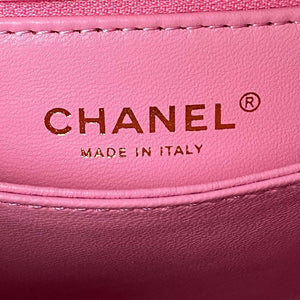 Chanel 23P Medium Flap Bag With Brown Top Handle Bag A92990 Pink - Default Title - View 8