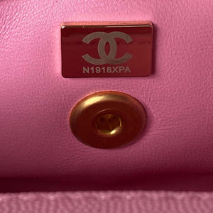Chanel 23P Medium Flap Bag With Brown Top Handle Bag A92990 Pink - Default Title - View 9