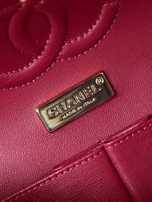 Chanel 24C A01113 Flap Handbag Classic Bag Cotton Tweed A69900 Pink and White - Default Title - View 8