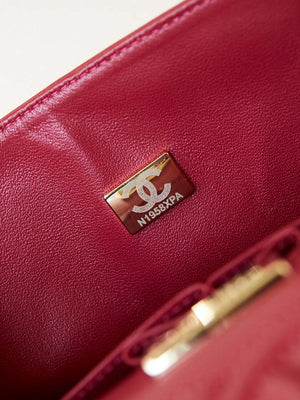Chanel 24C A01113 Flap Handbag Classic Bag Cotton Tweed A69900 Pink and White - Default Title - View 9