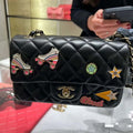 Chanel 24C AS1116 Small Flap bag Lambskin A69900 Black - Default Title - View 1