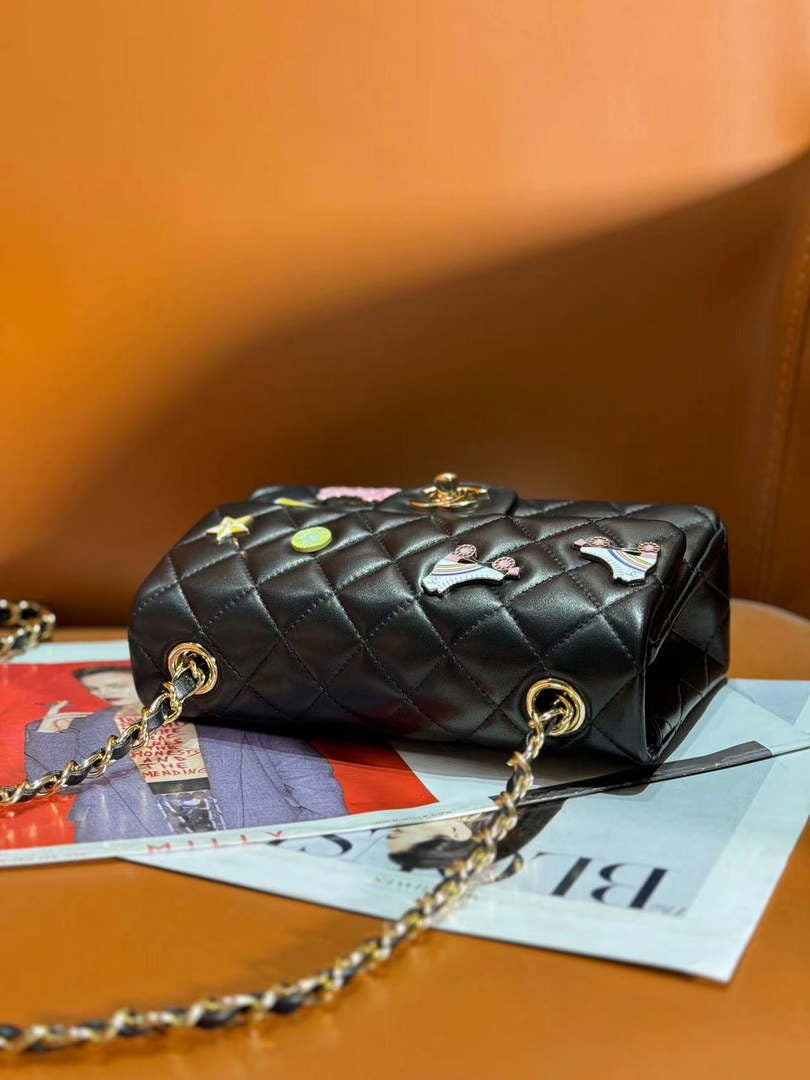 Chanel 24C AS1116 Small Flap bag Lambskin A69900 Black - Default Title - View 6