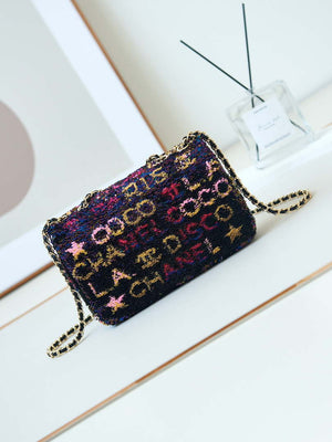 Chanel 24C AS4561 Flap Bag Sequins Gold-Tone Metal Black & Multicolor - Default Title - View 4