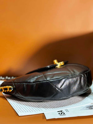 Chanel 24C AS4638 Hobo Bag Lambskin & Gold-Tone Metal Black - Default Title - View 5