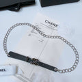 Chanel 24c calfskin Resin white logo buckle  pearl and gold metal 1.5cm AA0932 - '--Please Select-- - View 1