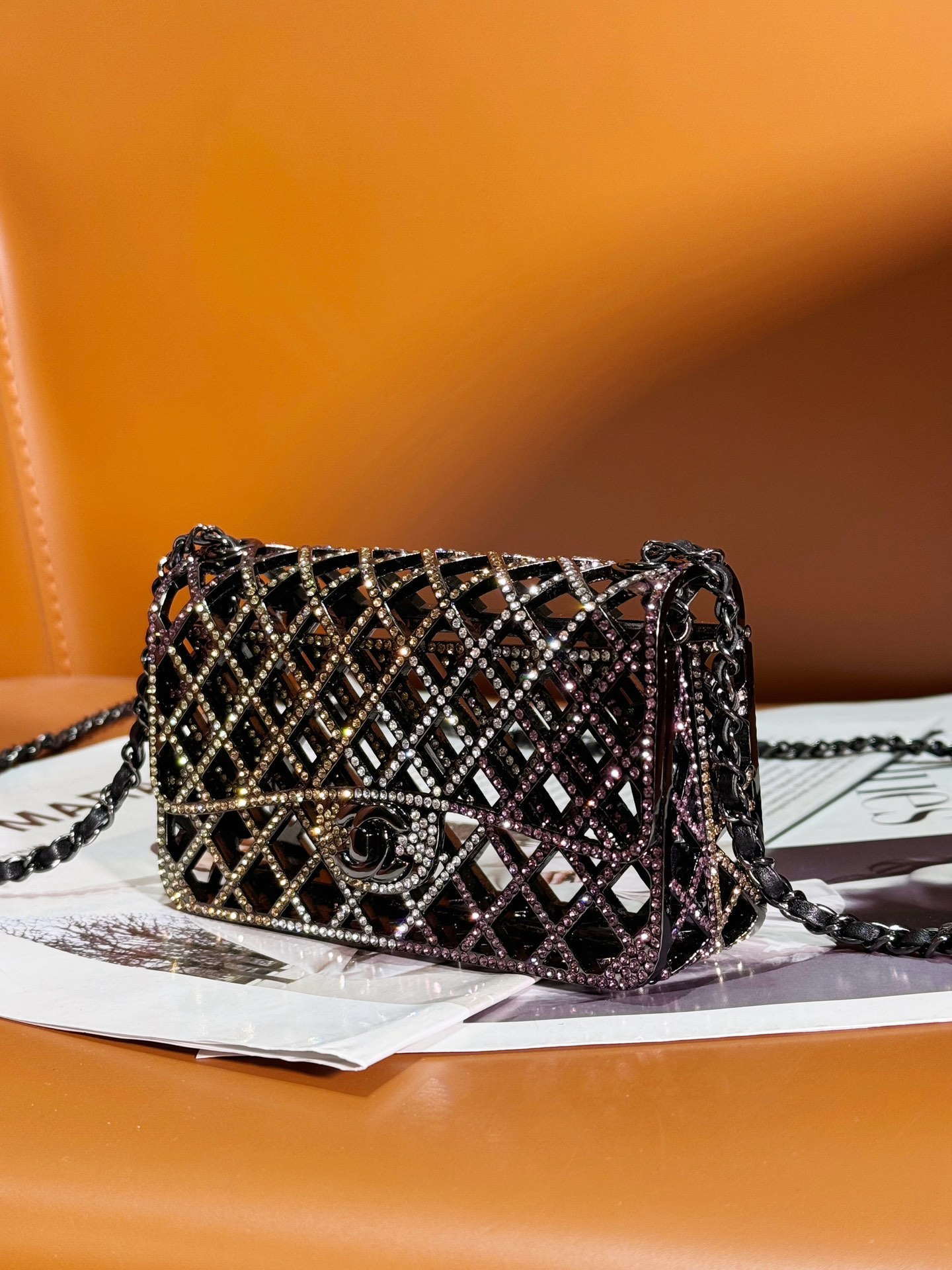 Chanel 24c collector series evening bag Swarovski rhinestones A88809 - Default Title - View 7