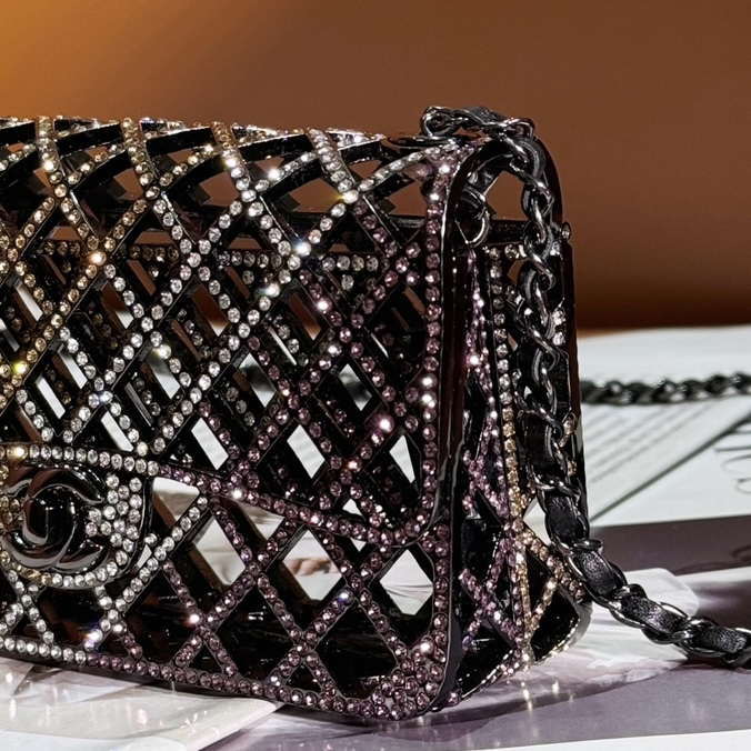Chanel 24c collector series evening bag Swarovski rhinestones A88809