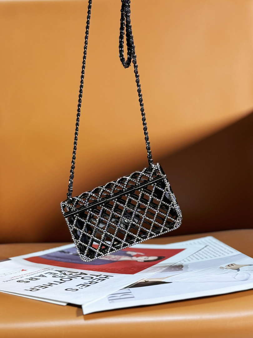 Chanel 24c collector series evening bag White Swarovski rhinestones A88810 - Default Title - View 2