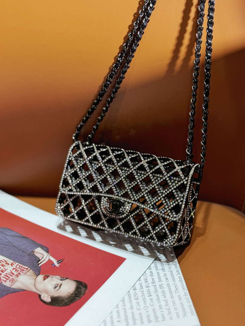 Chanel 24c collector series evening bag White Swarovski rhinestones A88810 - Default Title - View 3