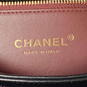 Chanel 24C Trendy CC Flap Bag With Top Handle Lambskin bag A92236 Black Gold - Default Title - View 9