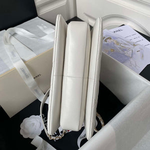Chanel Trendy 24C Flap Bag With Top Handle Lambskin bag A92236 White Gold - Default Title - View 5