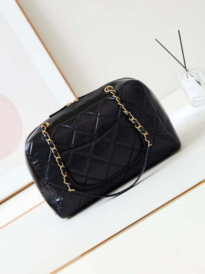 Chanel 24K Bowling Shoulder bowling Bag Gold AS4933 Black - Default Title - View 5
