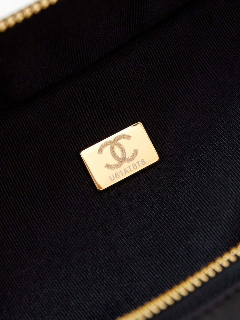 Chanel 24K Bowling Shoulder bowling Bag Gold AS4933 Black