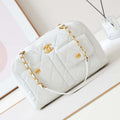 Chanel 24K Bowling Shoulder bowling Bag Gold AS4933 White - Default Title - View 1