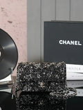 Chanel 24k Evening Full Diamond mini Bag A69900 Black Lambskin