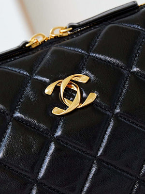 Chanel 24K New Bowling ball waxed Lambskin AS5152 Black Gold - Default Title - View 2