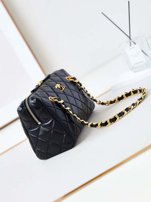 Chanel 24K New Bowling ball waxed Lambskin AS5152 Black Gold - Default Title - View 3