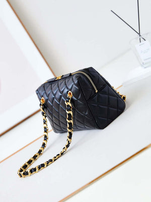Chanel 24K New Bowling ball waxed Lambskin AS5152 Black Gold - Default Title - View 4