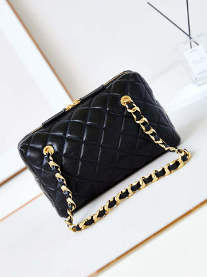 Chanel 24K New Bowling ball waxed Lambskin AS5152 Black Gold - Default Title - View 5