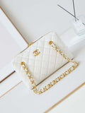 Chanel 24K New Bowling ball waxed Lambskin AS5152 White Gold