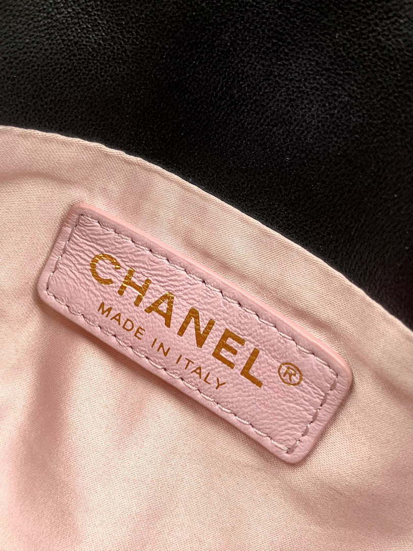 Chanel 24K New Mini Saddle Bag Lambskin AS9981 Black Gold - Default Title - View 9