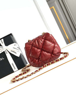 Chanel 24K New Mini Saddle Bag Lambskin AS9981 Red Gold - Default Title - View 3