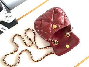 Chanel 24K New Mini Saddle Bag Lambskin AS9981 Red Gold - Default Title - View 5