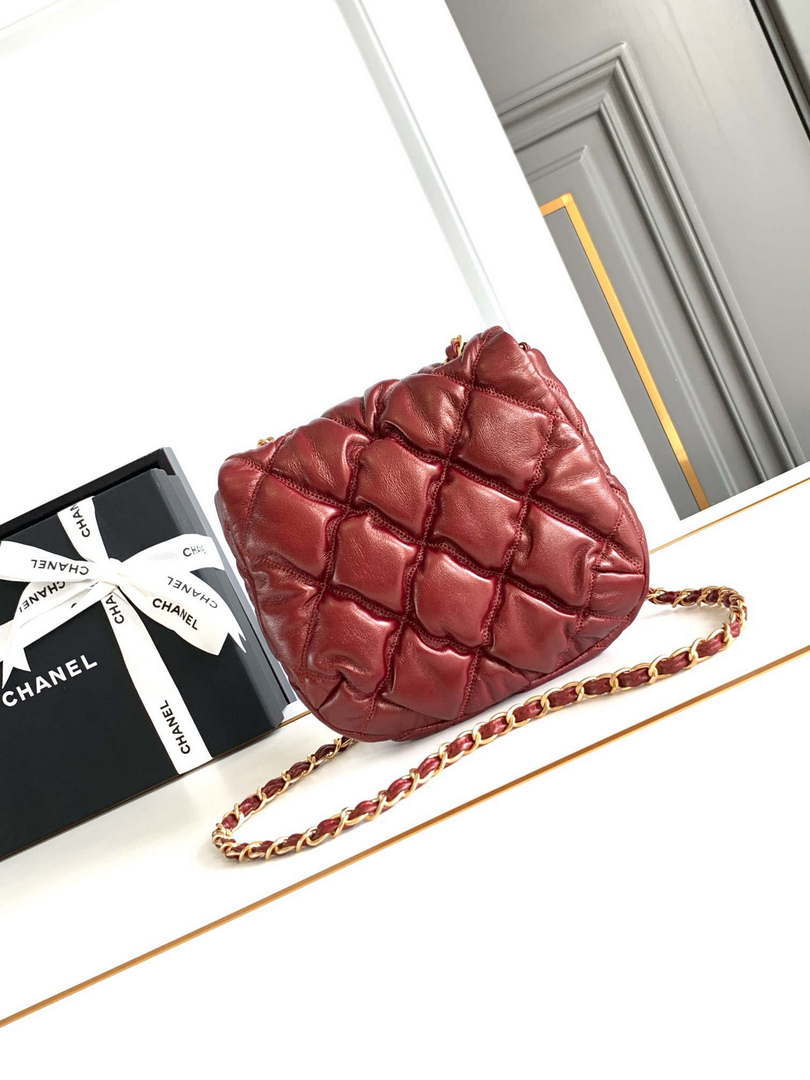 Chanel 24K New Saddle Small Bag Lambskin AS9980 Red Gold - Default Title - View 4