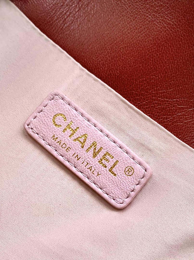 Chanel 24K New Saddle Small Bag Lambskin AS9980 Red Gold