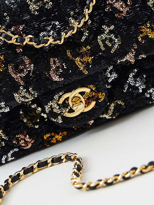 Chanel 24S AS4561 Flap Bag Sequins Gold-Tone Metal Multicolor Black - Default Title - View 2