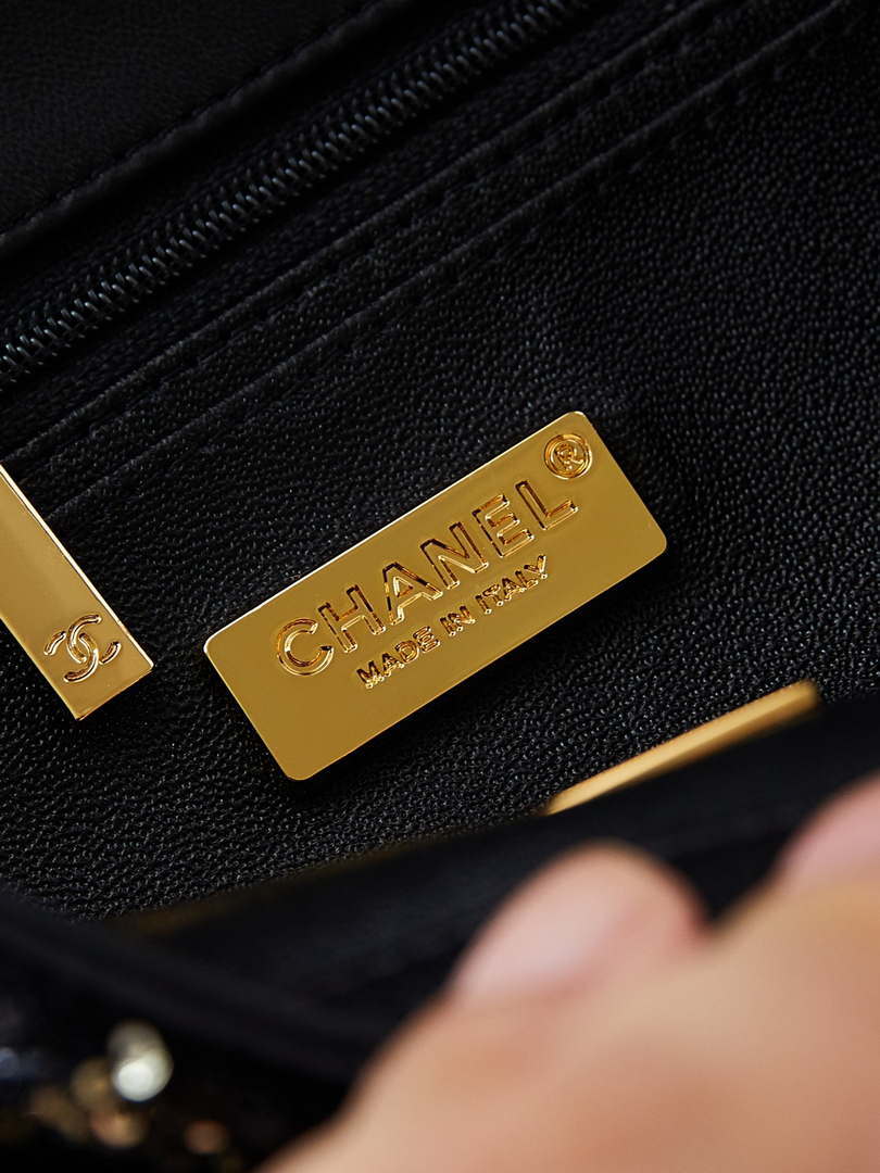 Chanel 24S AS4561 Flap Bag Sequins Gold-Tone Metal Multicolor Black - Default Title - View 8