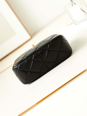Chanel 24S AS4859 Hobo Bag Lambskin & Gold-Tone Metal Pearl Black - Default Title - View 6