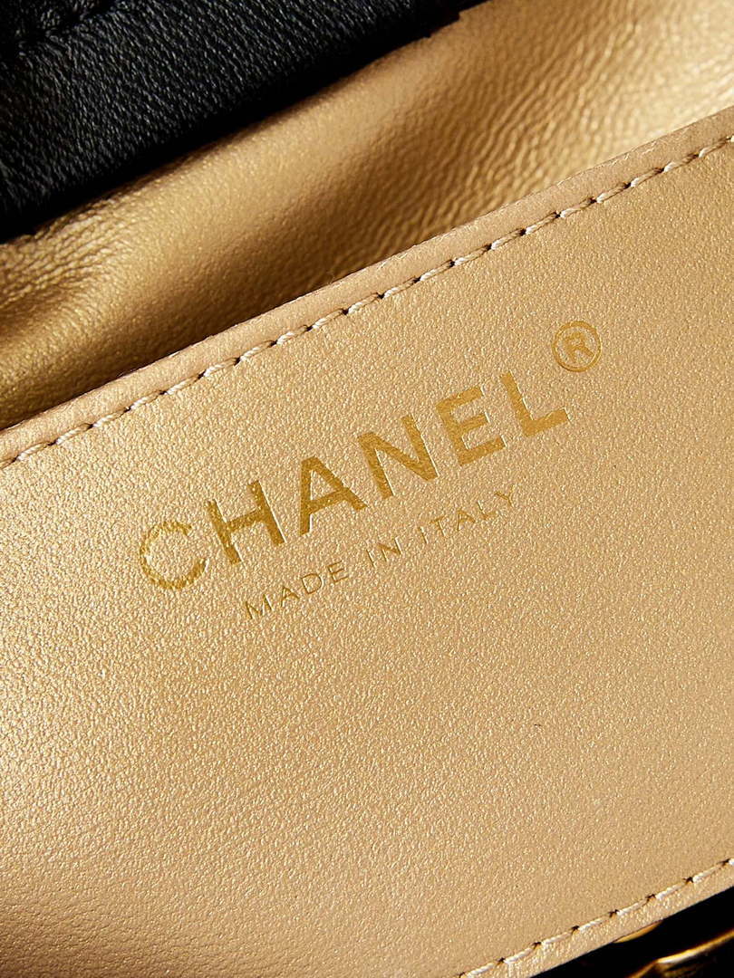 Chanel 24S AS4859 Hobo Bag Lambskin & Gold-Tone Metal Pearl Black - Default Title - View 8