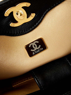Chanel 24S AS4859 Hobo Bag Lambskin & Gold-Tone Metal Pearl Black - Default Title - View 9