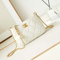 Chanel 24S AS4859 Hobo Bag Lambskin & Gold-Tone Metal Pearl White - Default Title - View 1