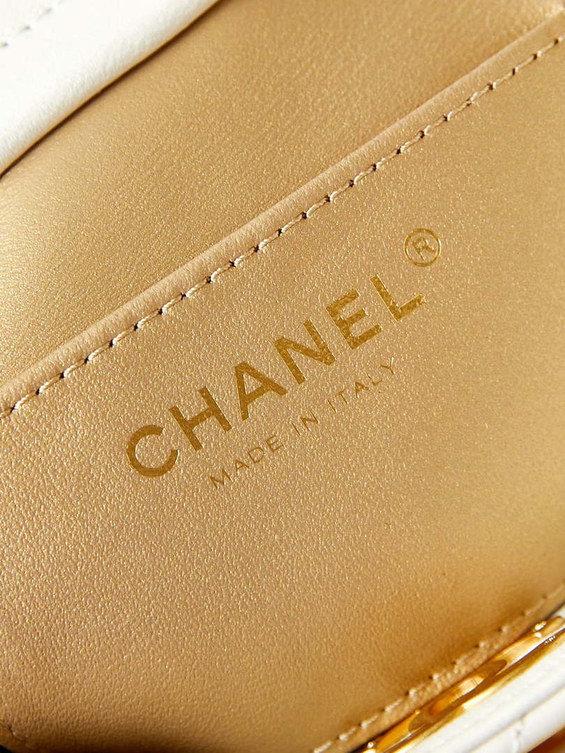 Chanel 24S AS4859 Hobo Bag Lambskin & Gold-Tone Metal Pearl White - Default Title - View 8