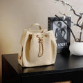 Chanel 25 AS5600 Medium Backpack Grained Calfskin & Gold-Tone Metal Apricot