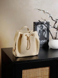Chanel 25 AS5600 Medium Backpack Grained Calfskin & Gold-Tone Metal Apricot