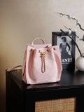 Chanel 25 AS5600 Medium Backpack Grained Calfskin & Gold-Tone Metal Pink