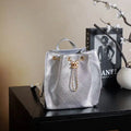 Chanel 25 AS5600 Medium Backpack Grained Calfskin & Gold-Tone Metal Silver
