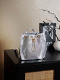 Chanel 25 AS5600 Medium Backpack Grained Calfskin & Gold-Tone Metal Silver