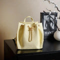 Chanel 25 AS5600 Medium Backpack Grained Calfskin & Gold-Tone Metal Yellow